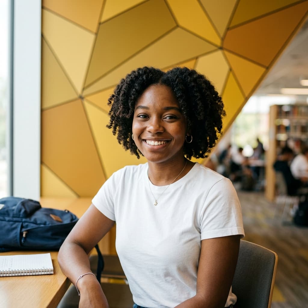 Student smiling